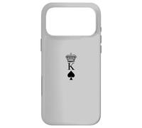 Carcasa para iPhone 17 Pro MAX Tarjeta con Imagen de Rey de Picas con Corona