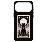 Carcasa para iPhone 17 Pro MAX Tarjeta de Tarot Diablo Negro Gato Medieval Vintage Horror