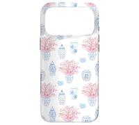 Carcasa para iPhone 17 Pro MAX Tarro de Jengibre Chinoiserie Rosa y Azul