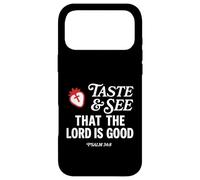 Carcasa para iPhone 17 Pro MAX Taste and See That Lord is Good Psalm 34:8 Christian Verse