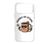 Carcasa para iPhone 17 Pro MAX Taza de café gruñón sarcástica antivibraciones matutinas Arte de Dibujos Animados