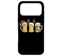 Carcasa para iPhone 17 Pro MAX Tazas de Cerveza con Luces navideñas de Papá Noel