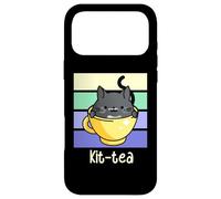 Carcasa para iPhone 17 Pro MAX Tea Shop Cozy Mystery Kit Tea Lover Black Cat in Tea Cup
