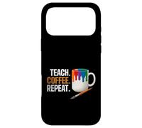 Carcasa para iPhone 17 Pro MAX Teach Coffee Repeat Creative Art Teacher Painting Design