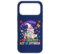 Carcasa para iPhone 17 Pro MAX Teacher Unicorn Mom Teaching Is Greatest Act of Optimism