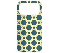 Carcasa para iPhone 17 Pro MAX Teal Blue Yellow Cream Memphis Postmodern Pattern