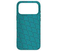 Carcasa para iPhone 17 Pro MAX Teal Diagonal Arches Scale Bow Geometric Armor Pattern