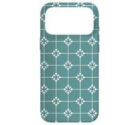 Carcasa para iPhone 17 Pro MAX Teal Tile Square Geometric Mediterranean Ocean Pattern