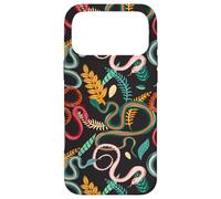 Carcasa para iPhone 17 Pro MAX Teléfono con patrón de Serpiente Floral exótico