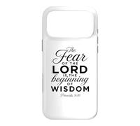 Carcasa para iPhone 17 Pro MAX Temor al Señor Sabiduría Escritura Biblia Orar Proverbios 9:10