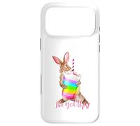 Carcasa para iPhone 17 Pro MAX Tengo Esta Linda Bebida de batido con Forma de arcoíris con Forma de Conejito Que es motivadora