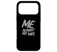 Carcasa para iPhone 17 Pro MAX Texto de Humor Divertido Divertido para la Gente Divertido yo contra mi Esposa