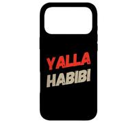 Carcasa para iPhone 17 Pro MAX Texto Divertido Yalla Habibi Significa Let's Go My Love Arabic Habibi