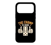 Carcasa para iPhone 17 Pro MAX The Champ Is Here Dominó King Domino Player Tile Lover