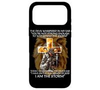 Carcasa para iPhone 17 Pro MAX The Devil Whispered In My Ear I Am The Storm Regalos Cristianos