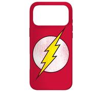 Carcasa para iPhone 17 Pro MAX The Flash Logo Distressed White & Yellow