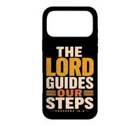 Carcasa para iPhone 17 Pro MAX The Lord Guides Our Steps Proverbios 16:9 Versículo de la Biblia
