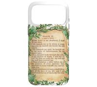 Carcasa para iPhone 17 Pro MAX The Lord is My Shepherd Salmo 23 Leaf Art Design Religious