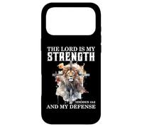 Carcasa para iPhone 17 Pro MAX The Lord is My Strength & My Defense Bible Lion Exodus 15:2