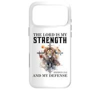 Carcasa para iPhone 17 Pro MAX The Lord is My Strength & My Defense Exodus 15:2 Bible Lion