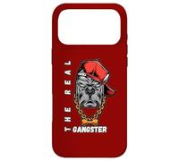 Carcasa para iPhone 17 Pro MAX The Real Gangster Tough Bulldog con Gorra y Cadena Urban