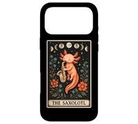 Carcasa para iPhone 17 Pro MAX The Saxolotl Axolotl Anfibio Saxofón Saxista Tarot Card