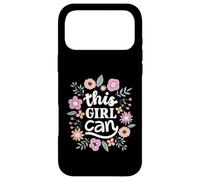 Carcasa para iPhone 17 Pro MAX This Girl Can Cute Floral Empowerment Tipografía