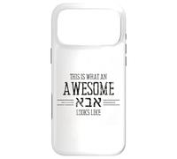 Carcasa para iPhone 17 Pro MAX This Is What An Awesome Abba Looks Like Camisa Hebrea para Papá