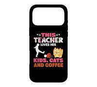 Carcasa para iPhone 17 Pro MAX This Teacher Loves Her Kids Cats Coffee School Teachers
