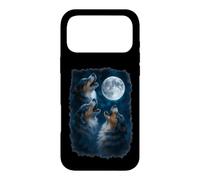 Carcasa para iPhone 17 Pro MAX Three Australian Shepherd Howling At The Moon 3 Aussie Moon