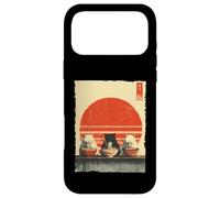 Carcasa para iPhone 17 Pro MAX Three Cats Ramen Divertido Estético Japonés Ukiyo-e Anime Cat