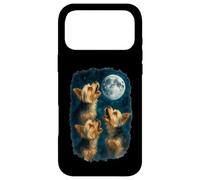Carcasa para iPhone 17 Pro MAX Three Yorkshire Terriers Howling At The Moon 3 Yorkie Moon
