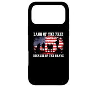 Carcasa para iPhone 17 Pro MAX Tierra de la Libre Debido a la Valiente Bandera Americana