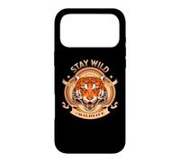 Carcasa para iPhone 17 Pro MAX Tiger Born Wild Stay Wild Forest Amantes de los Animales Vida Silvestre Gato