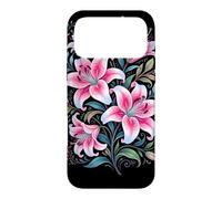 Carcasa para iPhone 17 Pro MAX Tiger Lilies Blue White Pink Summer Spring Flowers Lily Buds
