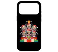 Carcasa para iPhone 17 Pro MAX Tiki Pile Luau Hawaiian Tiki Mask Árbol de Navidad Sombrero de Navidad