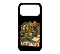 Carcasa para iPhone 17 Pro MAX Tiny Shelf Crew Miniatura Estantería de Libros, Pequeña Mesa