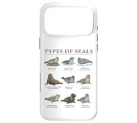 Carcasa para iPhone 17 Pro MAX Tipos De Sellos Gráfico Biología Marina Animales Oceánicos Diagrama