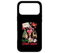 Carcasa para iPhone 17 Pro MAX Tis The Damn Season Santa Reno Elfo Cóctel Navidad
