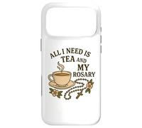 Carcasa para iPhone 17 Pro MAX Todo lo Que Necesito es té y mi Rosario - Oración Católica