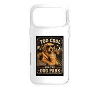 Carcasa para iPhone 17 Pro MAX Too Cool For The Dog Park Funny Golden Retriever Diseño