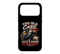 Carcasa para iPhone 17 Pro MAX Too Old to Care Club Divertido Jubilado Jubilado Humor Gráfico