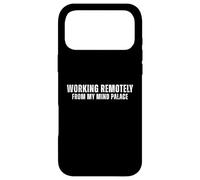 Carcasa para iPhone 17 Pro MAX Trabajando a Distancia Desde mi Mente Palacio Divertido introvertido
