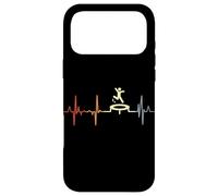 Carcasa para iPhone 17 Pro MAX Trampolín Cardiograma Gimnasta Retro Línea de Pulso