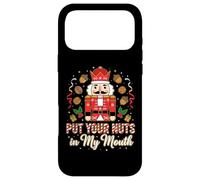 Carcasa para iPhone 17 Pro MAX Travieso Cascanueces Pon Tus Nueces En Mi Boca Divertido Navidad