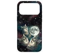 Carcasa para iPhone 17 Pro MAX Tres Gatos Luna | 3 Gatito Miau Luna Muerta Extraño Maldito Meme
