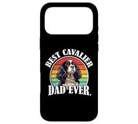 Carcasa para iPhone 17 Pro MAX Tri Color Retro Vintage Mens Best Cavalier Dog Dad Ever