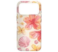 Carcasa para iPhone 17 Pro MAX Tropical Hibiscus Seashells Summer Floral Pattern