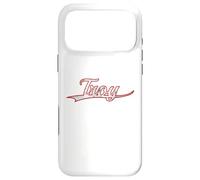 Carcasa para iPhone 17 Pro MAX Troy New York Michigan Vintage Varsity Distressed Throwback