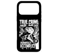 Carcasa para iPhone 17 Pro MAX True Crime and Cats Purrfect Cómplice Funny Cat Lover